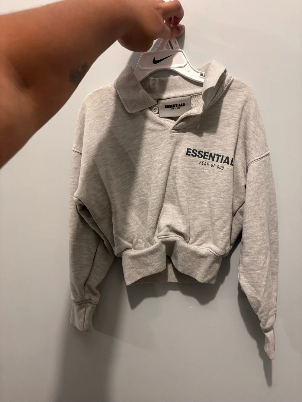 Toddler 2t-3t Fear of God Essentials Light Gray Polo Sweatshirt